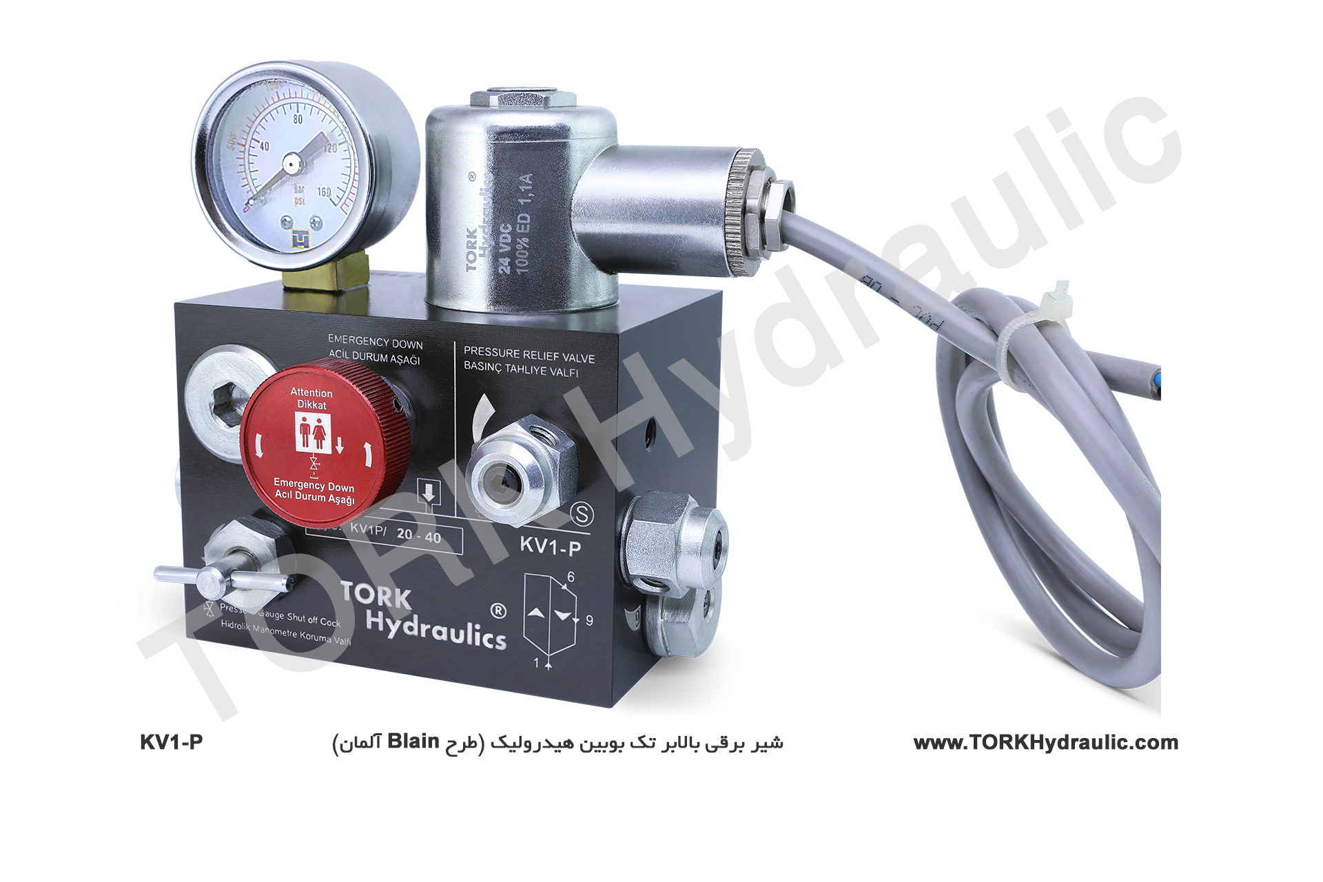 Single bobbin solenoid valve Tork hydraulic Blain Design
